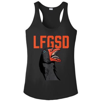 Let's Go San Diego Rally Goose LFGSD Ladies PosiCharge Competitor Racerback Tank