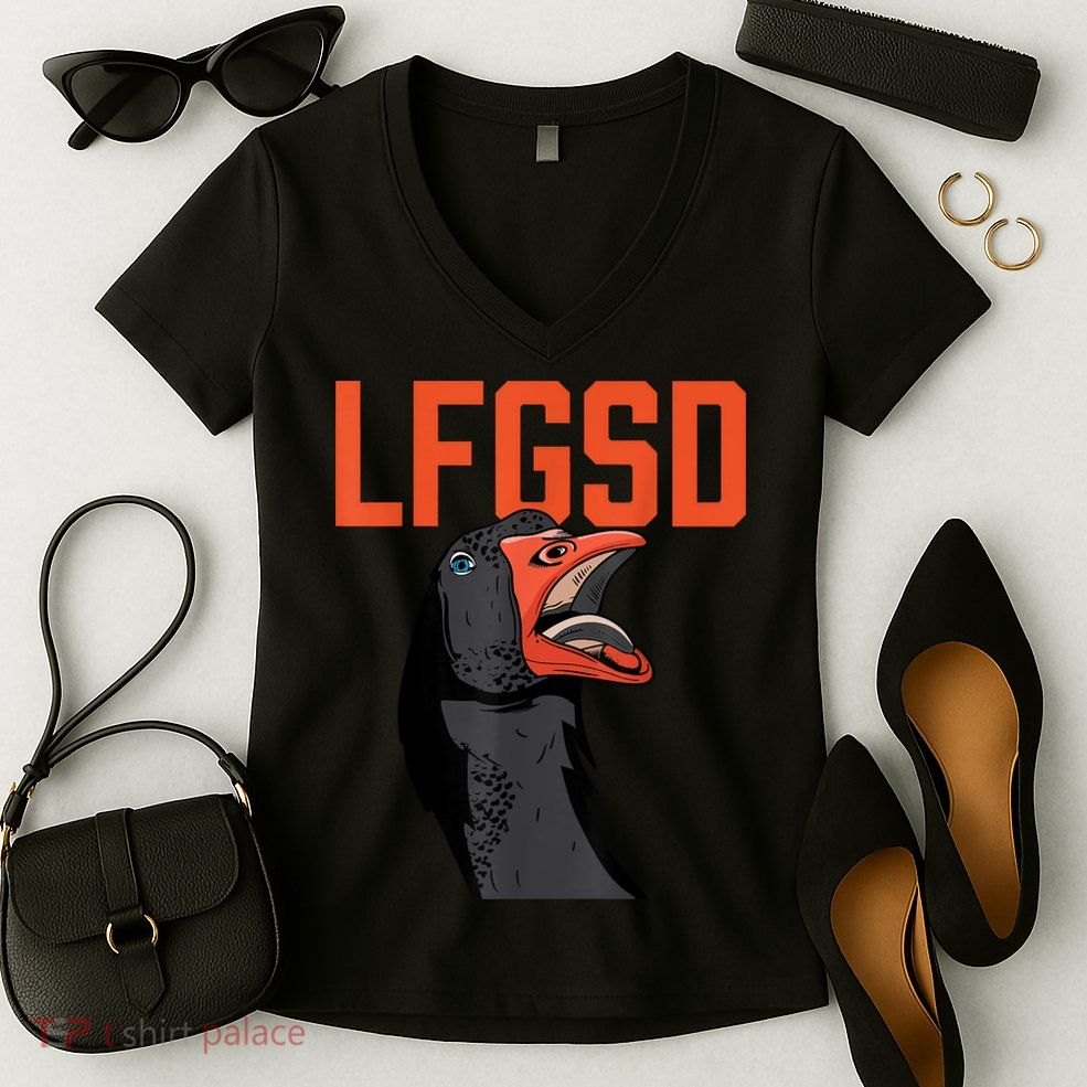 Let's Go San Diego Rally Goose LFGSD Women's V-Neck T-Shirt
