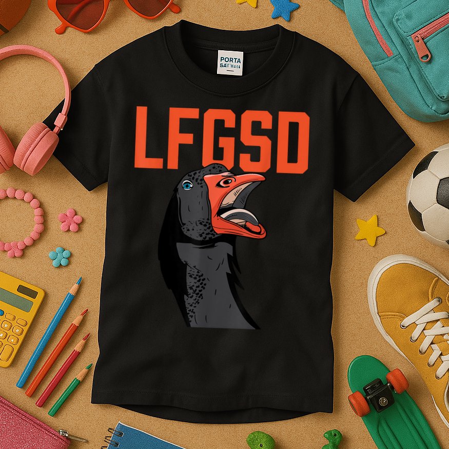 Let's Go San Diego Rally Goose LFGSD Kids T-Shirt
