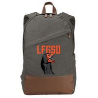 Let's Go San Diego Rally Goose LFGSD Cotton Canvas Backpack