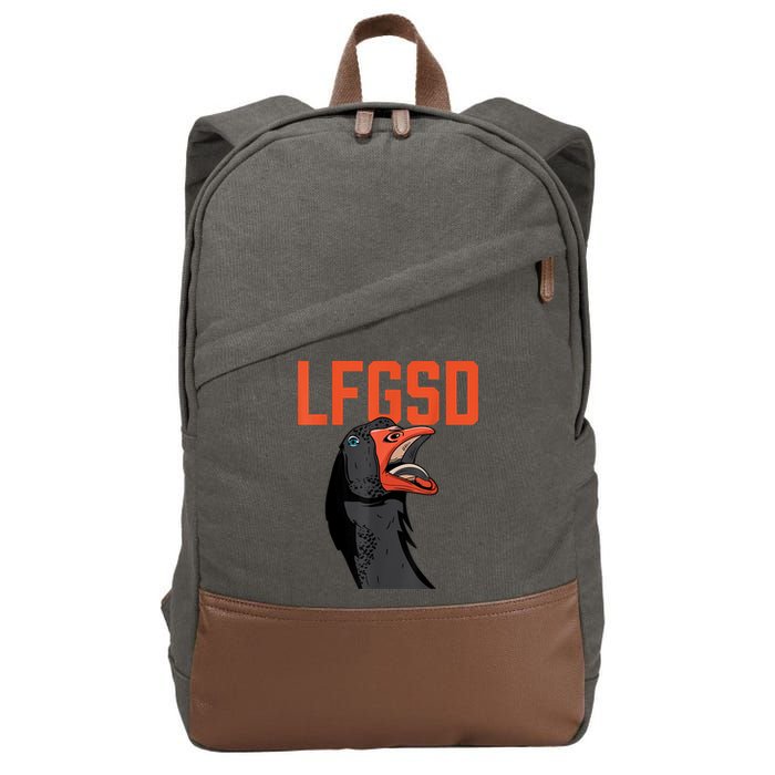 Let's Go San Diego Rally Goose LFGSD Cotton Canvas Backpack