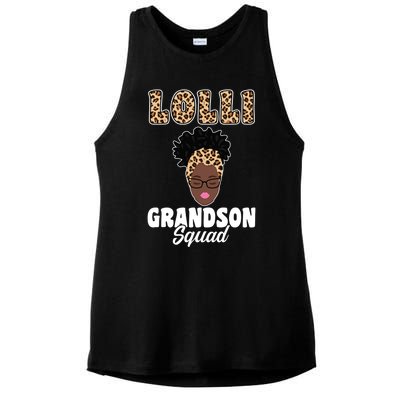 Lolli Grandson Squad Grandma Gift Ladies PosiCharge Tri-Blend Wicking Tank