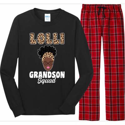 Lolli Grandson Squad Grandma Gift Long Sleeve Pajama Set