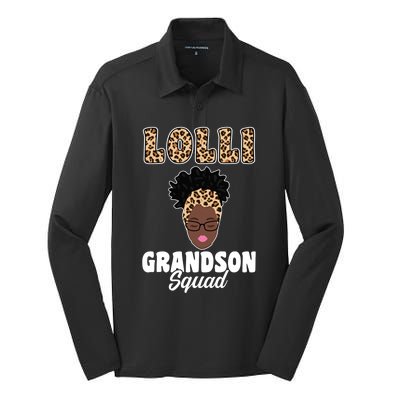 Lolli Grandson Squad Grandma Gift Silk Touch Performance Long Sleeve Polo