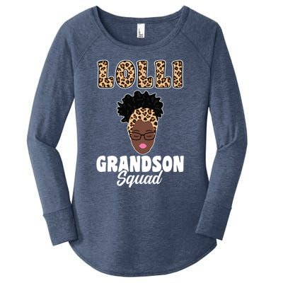 Lolli Grandson Squad Grandma Gift Women's Perfect Tri Tunic Long Sleeve Shirt