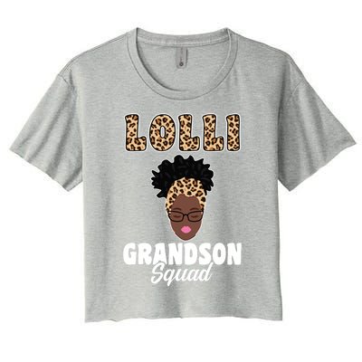 Lolli Grandson Squad Grandma Gift Women's Crop Top Tee