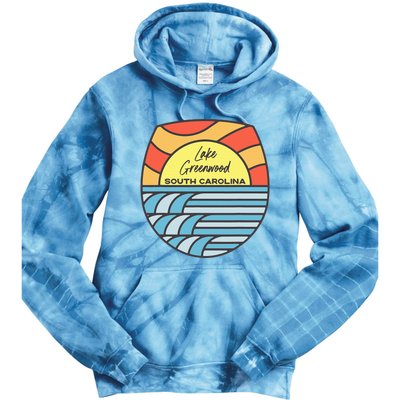 Lake Greenwood South Carolina Sc Sunset Vacation Souvenir Tie Dye Hoodie