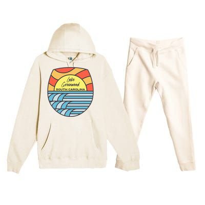 Lake Greenwood South Carolina Sc Sunset Vacation Souvenir Premium Hooded Sweatsuit Set