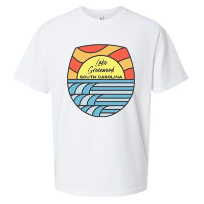 Lake Greenwood South Carolina Sc Sunset Vacation Souvenir Sueded Cloud Jersey T-Shirt