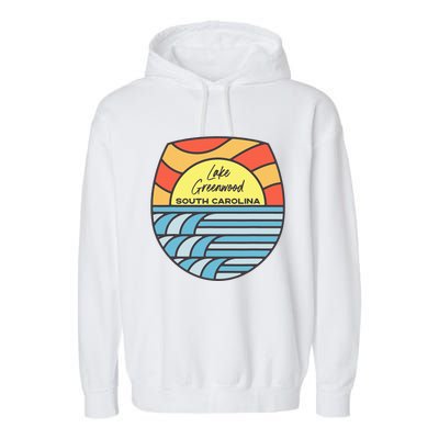 Lake Greenwood South Carolina Sc Sunset Vacation Souvenir Garment-Dyed Fleece Hoodie