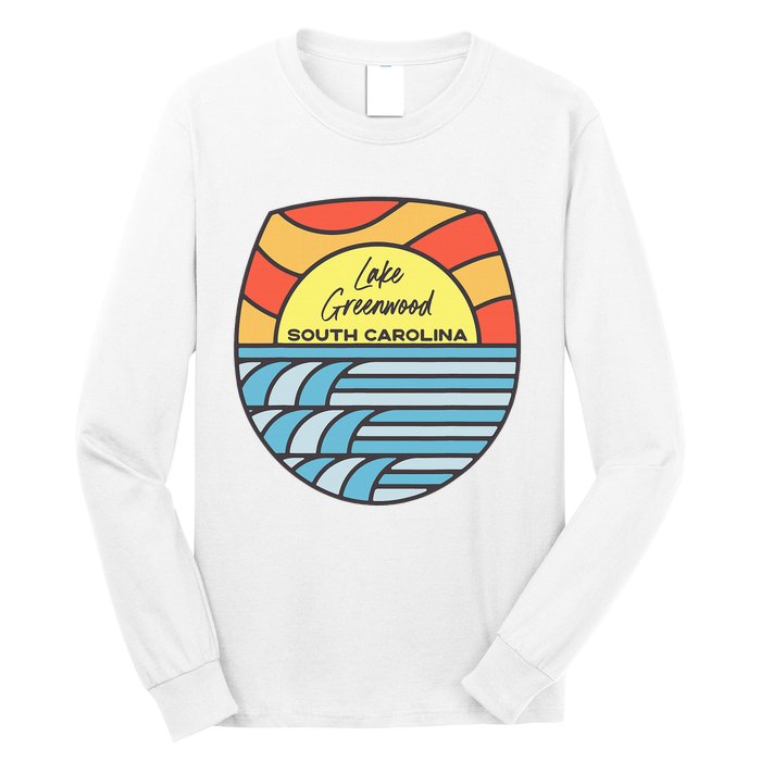 Lake Greenwood South Carolina Sc Sunset Vacation Souvenir Long Sleeve Shirt