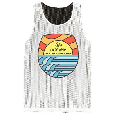 Lake Greenwood South Carolina Sc Sunset Vacation Souvenir Mesh Reversible Basketball Jersey Tank