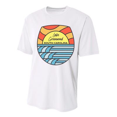 Lake Greenwood South Carolina Sc Sunset Vacation Souvenir Performance Sprint T-Shirt