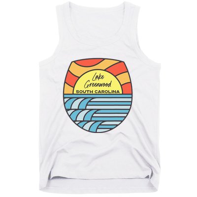 Lake Greenwood South Carolina Sc Sunset Vacation Souvenir Tank Top