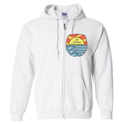 Lake Greenwood South Carolina Sc Sunset Vacation Souvenir Full Zip Hoodie