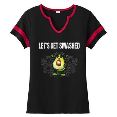 LetS Get Smashed Funny Avocado Guacamole Keto Meaningful Gift Ladies Halftime Notch Neck Tee