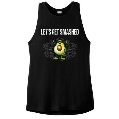 LetS Get Smashed Funny Avocado Guacamole Keto Meaningful Gift Ladies PosiCharge Tri-Blend Wicking Tank