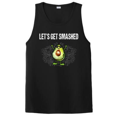 LetS Get Smashed Funny Avocado Guacamole Keto Meaningful Gift PosiCharge Competitor Tank