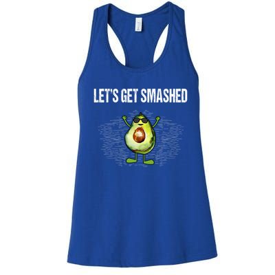 LetS Get Smashed Funny Avocado Guacamole Keto Meaningful Gift Women's Racerback Tank