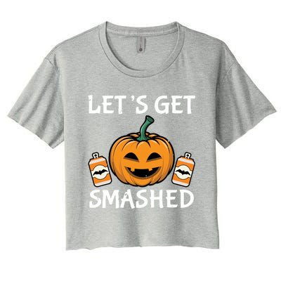 LetS Get Smashed Funny Halloween Custome Gift Women's Crop Top Tee