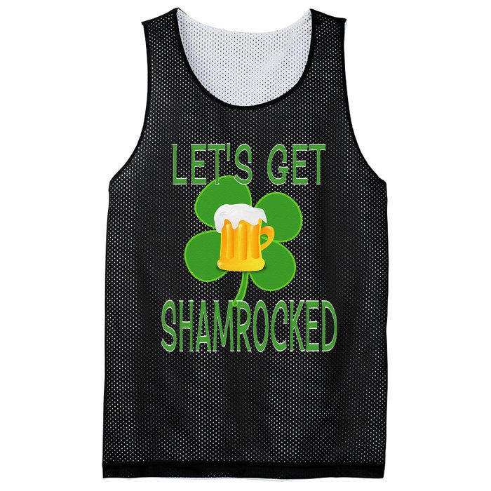 Let's Get Shamrocked St. Patty's Day Mesh Reversible Basketball Jersey Tank