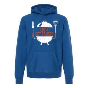 Let's Get Sauced Bbq Grill Barbecue Gift Premium Hoodie