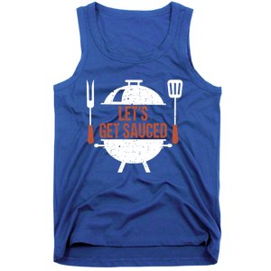 Let's Get Sauced Bbq Grill Barbecue Gift Tank Top