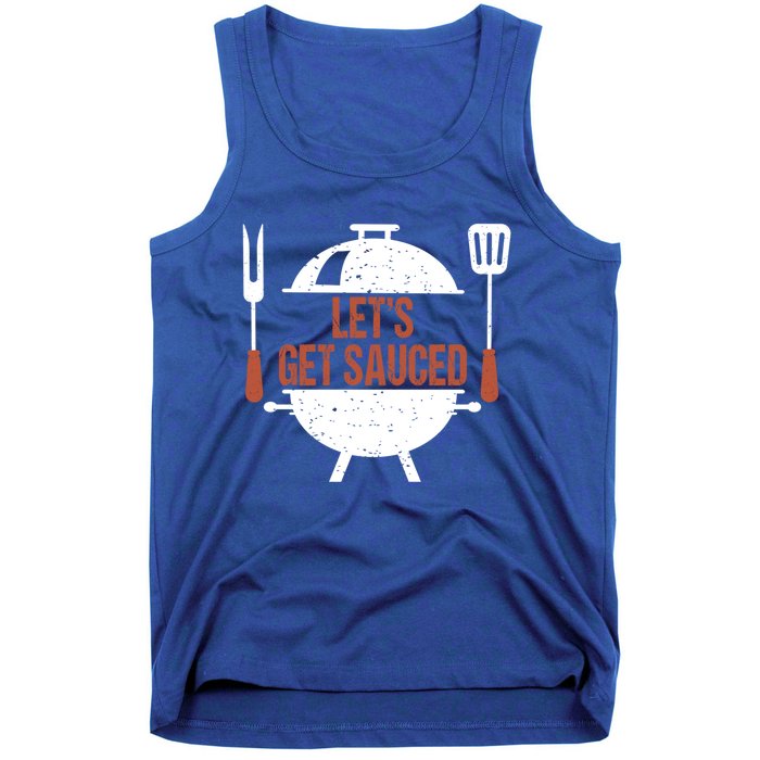 Let's Get Sauced Bbq Grill Barbecue Gift Tank Top