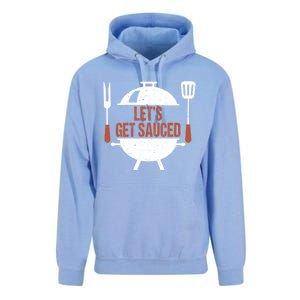 Let's Get Sauced Bbq Grill Barbecue Gift Unisex Surf Hoodie