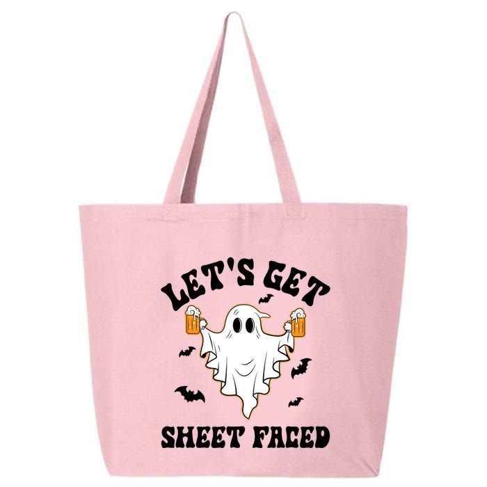 LetS Get Sheet Faced Funny Ghost Halloween Beer Drinking 25L Jumbo Tote