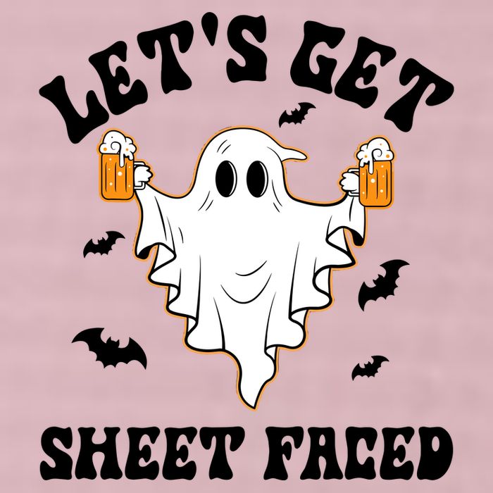 LetS Get Sheet Faced Funny Ghost Halloween Beer Drinking 25L Jumbo Tote
