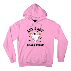 LetS Get Sheet Faced Funny Ghost Halloween Beer Drinking Hoodie