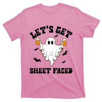 LetS Get Sheet Faced Funny Ghost Halloween Beer Drinking T-Shirt