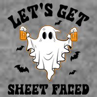 LetS Get Sheet Faced Funny Ghost Halloween Beer Drinking Tall Sweatshirt
