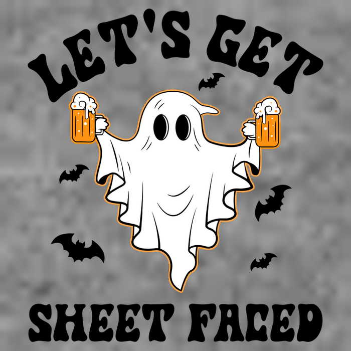 LetS Get Sheet Faced Funny Ghost Halloween Beer Drinking Tall Sweatshirt
