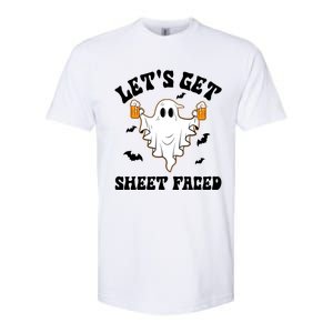 LetS Get Sheet Faced Funny Ghost Halloween Beer Drinking Softstyle CVC T-Shirt