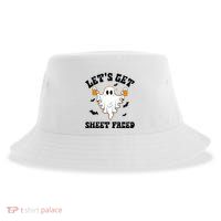 LetS Get Sheet Faced Funny Ghost Halloween Beer Drinking Sustainable Bucket Hat