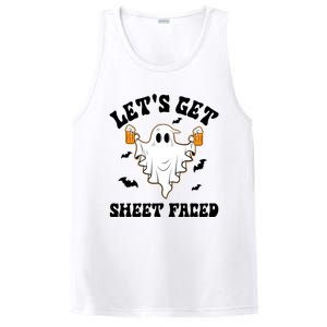 LetS Get Sheet Faced Funny Ghost Halloween Beer Drinking PosiCharge Competitor Tank