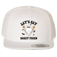 LetS Get Sheet Faced Funny Ghost Halloween Beer Drinking Wool Snapback Cap