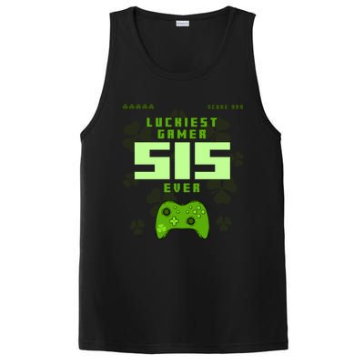 Lucky Gamer Sis Ever Gamepad Shamrock Funny Sis Clover Sis Gift PosiCharge Competitor Tank