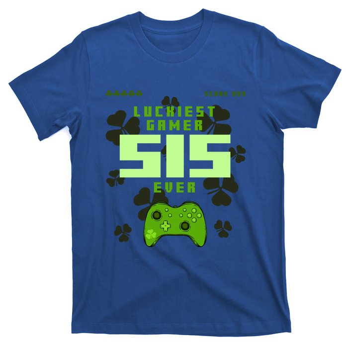 Lucky Gamer Sis Ever Gamepad Shamrock Funny Sis Clover Sis Gift T-Shirt