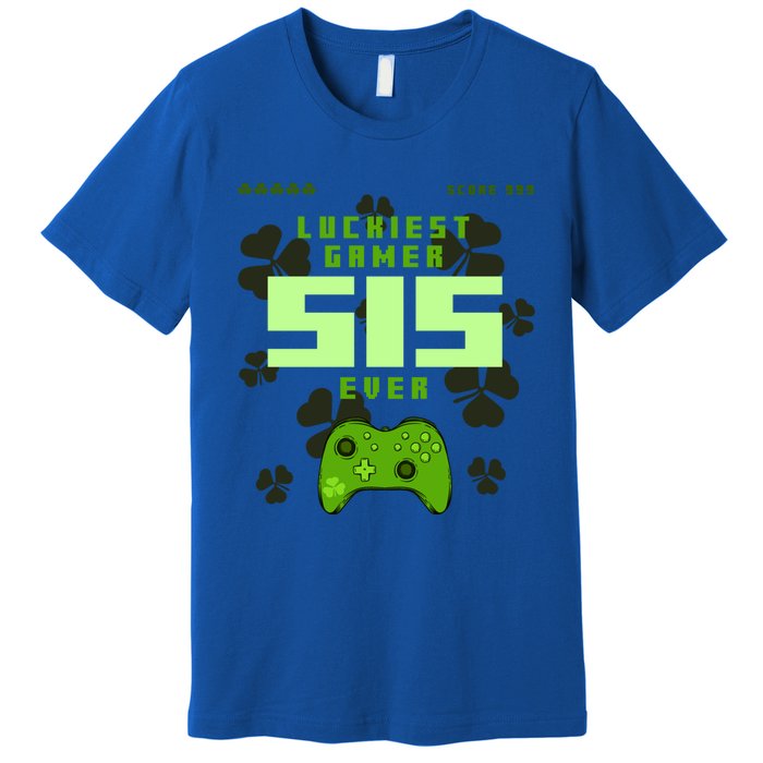 Lucky Gamer Sis Ever Gamepad Shamrock Funny Sis Clover Sis Gift Premium T-Shirt