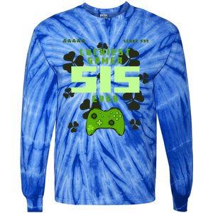 Lucky Gamer Sis Ever Gamepad Shamrock Funny Sis Clover Sis Gift Tie-Dye Long Sleeve Shirt