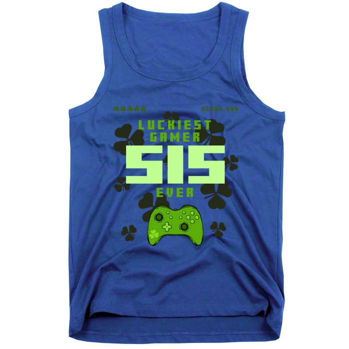 Lucky Gamer Sis Ever Gamepad Shamrock Funny Sis Clover Sis Gift Tank Top