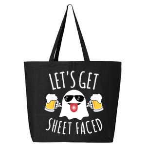 LetS Get Sheet Faced Funny Ghost Halloween Beer Drinking 25L Jumbo Tote