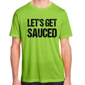 Let's Get Sauced Bbq Grill Barbecue Gift Adult ChromaSoft Performance T-Shirt