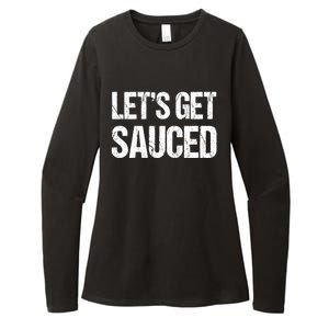 Let's Get Sauced Bbq Grill Barbecue Gift Womens CVC Long Sleeve Shirt