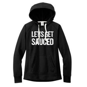 Let's Get Sauced Bbq Grill Barbecue Gift Women's Fleece Hoodie