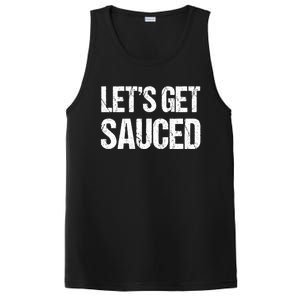 Let's Get Sauced Bbq Grill Barbecue Gift PosiCharge Competitor Tank