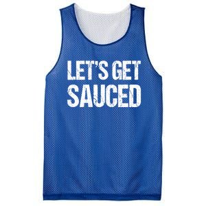 Let's Get Sauced Bbq Grill Barbecue Gift Mesh Reversible Basketball Jersey Tank